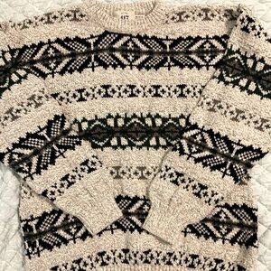 Men’s Cotton Ragg Knit Crewneck Sweater, Size Medium